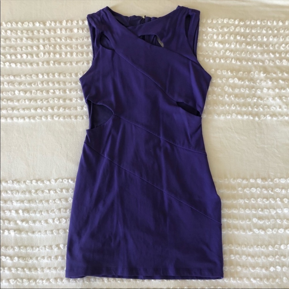 Purple cutout dress from Bebe